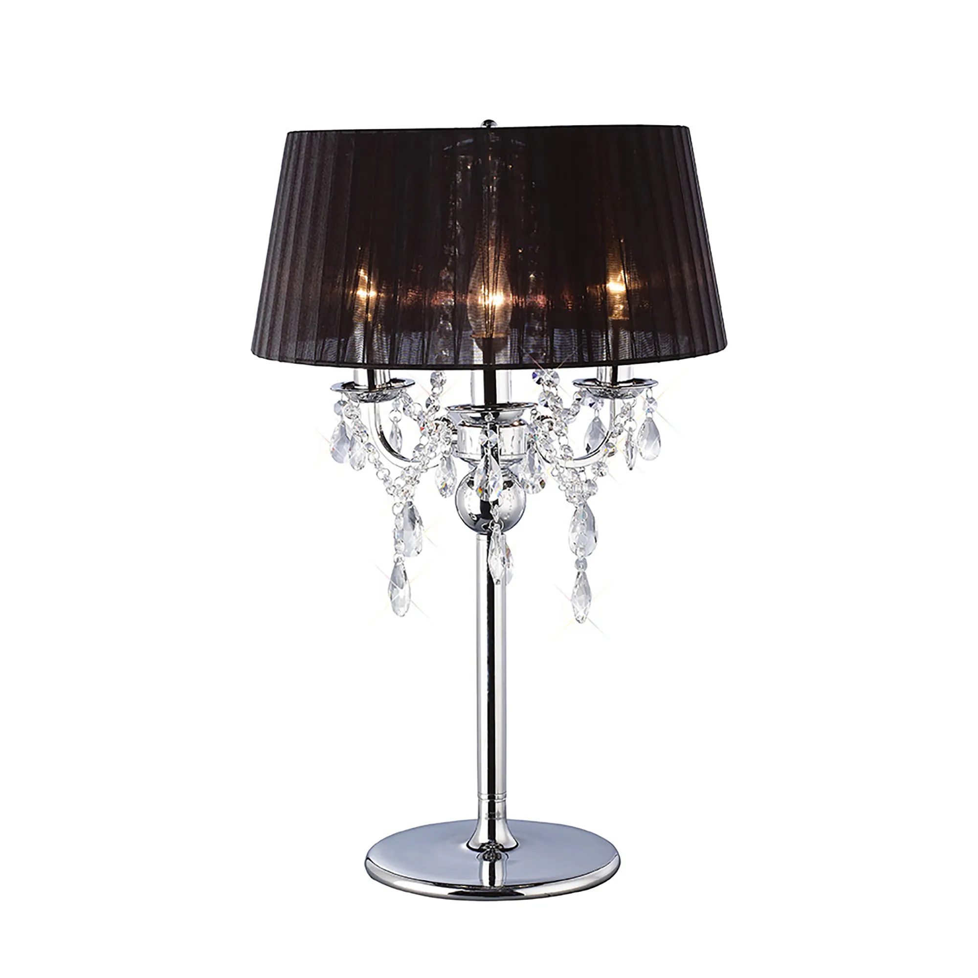 IL30062/BL  Olivia Crystal 61cm 3 Light Table Lamp